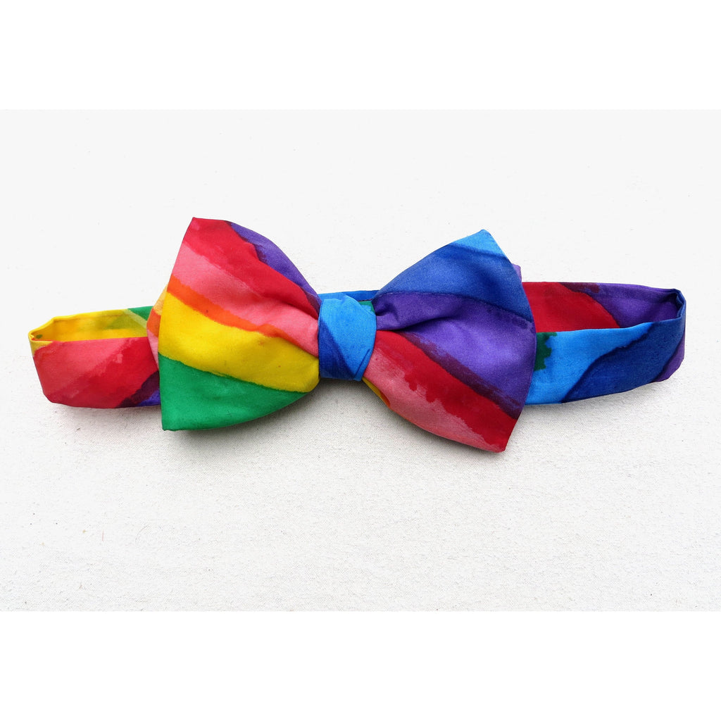 Silk Bow Tie in Rainbow - Original Craft Market