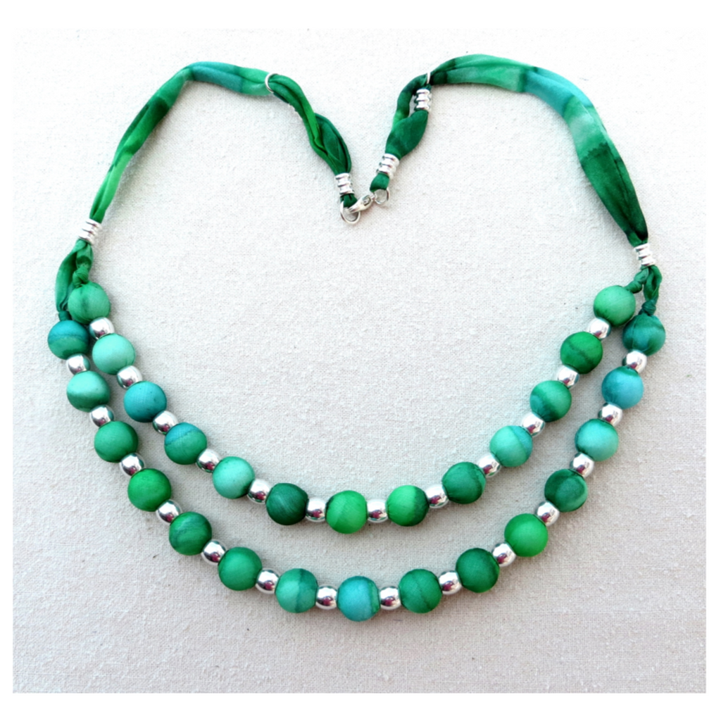 Double Strand Adjustable Necklace in Spring Shades