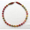 Small Bead Silk Necklace in Autumn Red and Gold - Original Craft Market