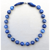 Large Bead Silk Necklace in Blue shades - Original Craft Market