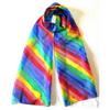 Long Length Silk Scarf Rainbow