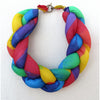 Plaited Silk Necklace in Rainbow - Original Craft Market