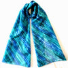 Extra Large Long length Silk Scarf  Sea Shades and Blue
